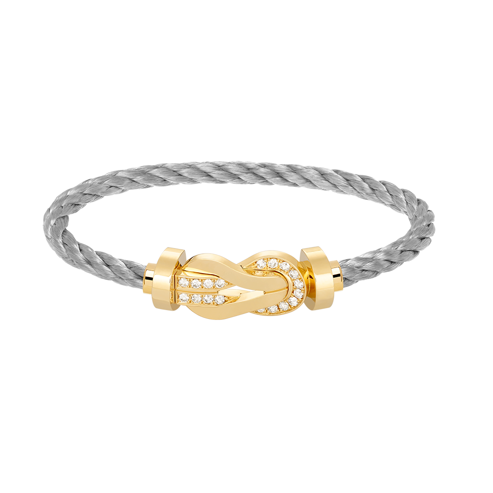 ¡®Jewelicorn¡¯CHANCE LARGE 8 FIGURE BUCKLE HALF DIAMOND BRACELET GOLD