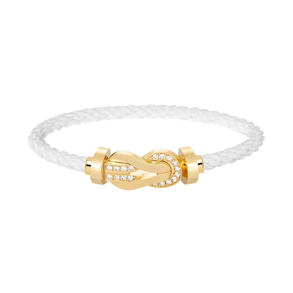 ¡®Jewelicorn¡¯CHANCE LARGE 8 FIGURE BUCKLE HALF DIAMOND BRACELET GOLD