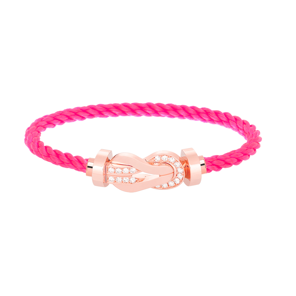 ¡®Jewelicorn¡¯CHANCE LARGE 8 FIGURE BUCKLE HALF DIAMOND BRACELET ROSE GOLD