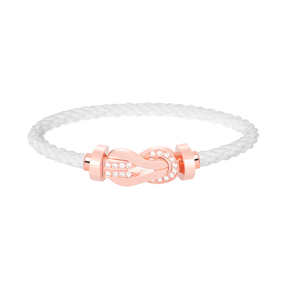 ¡®Jewelicorn¡¯CHANCE LARGE 8 FIGURE BUCKLE HALF DIAMOND BRACELET ROSE GOLD