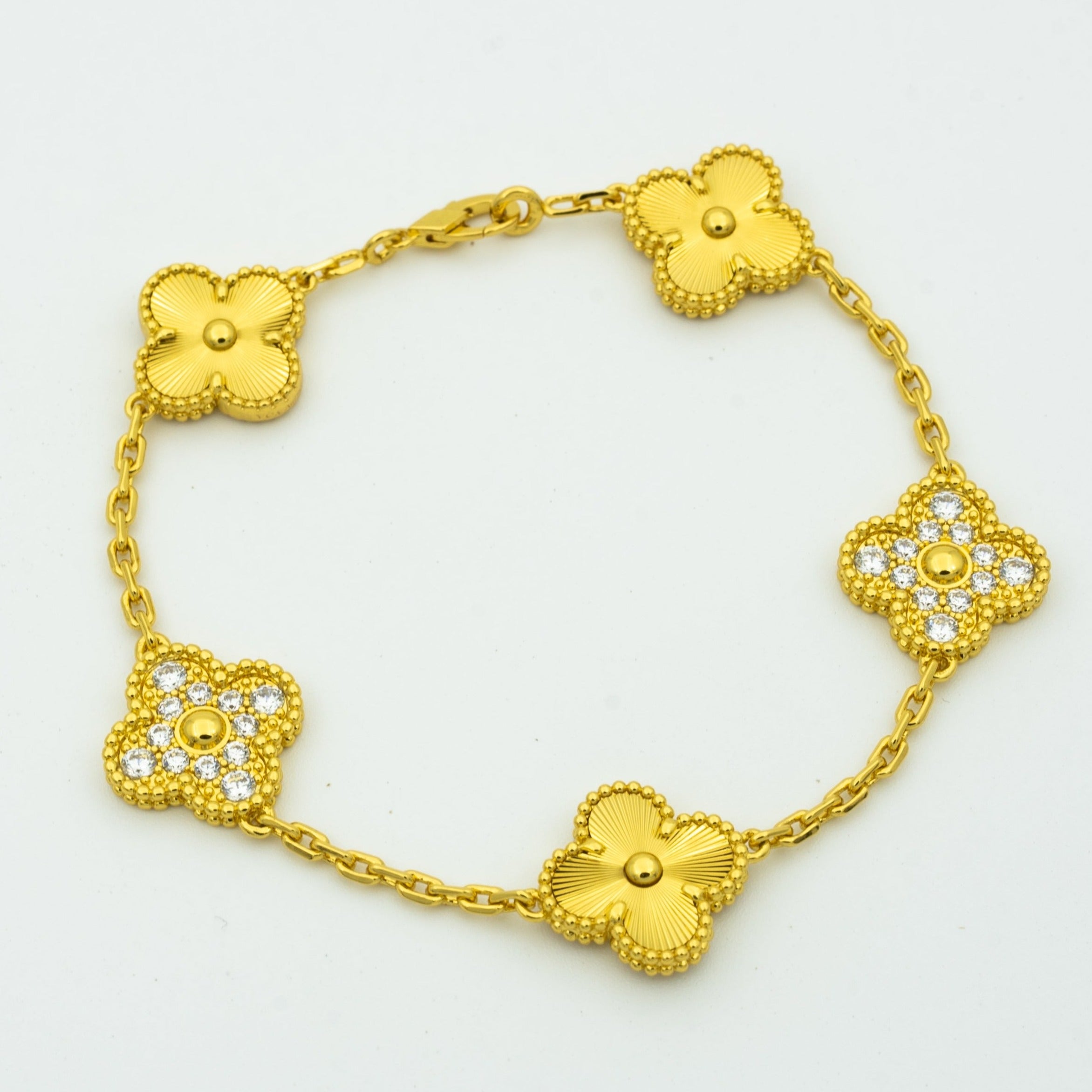 ¡®Jewelicorn¡¯CLOVER BRACELET 5 MOTIFS GOLD DIAMOND