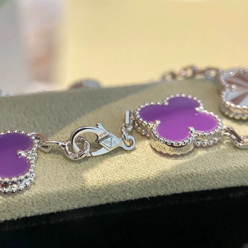 [⭐JeweliWhal] CLOVER 5 MOTIF VIOLET BRACELET COLLECTION