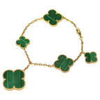 ¡®Jewelicorn¡¯MAGIC CLOVER MALACHITE GOLD BRACELET 5 MOTIFS