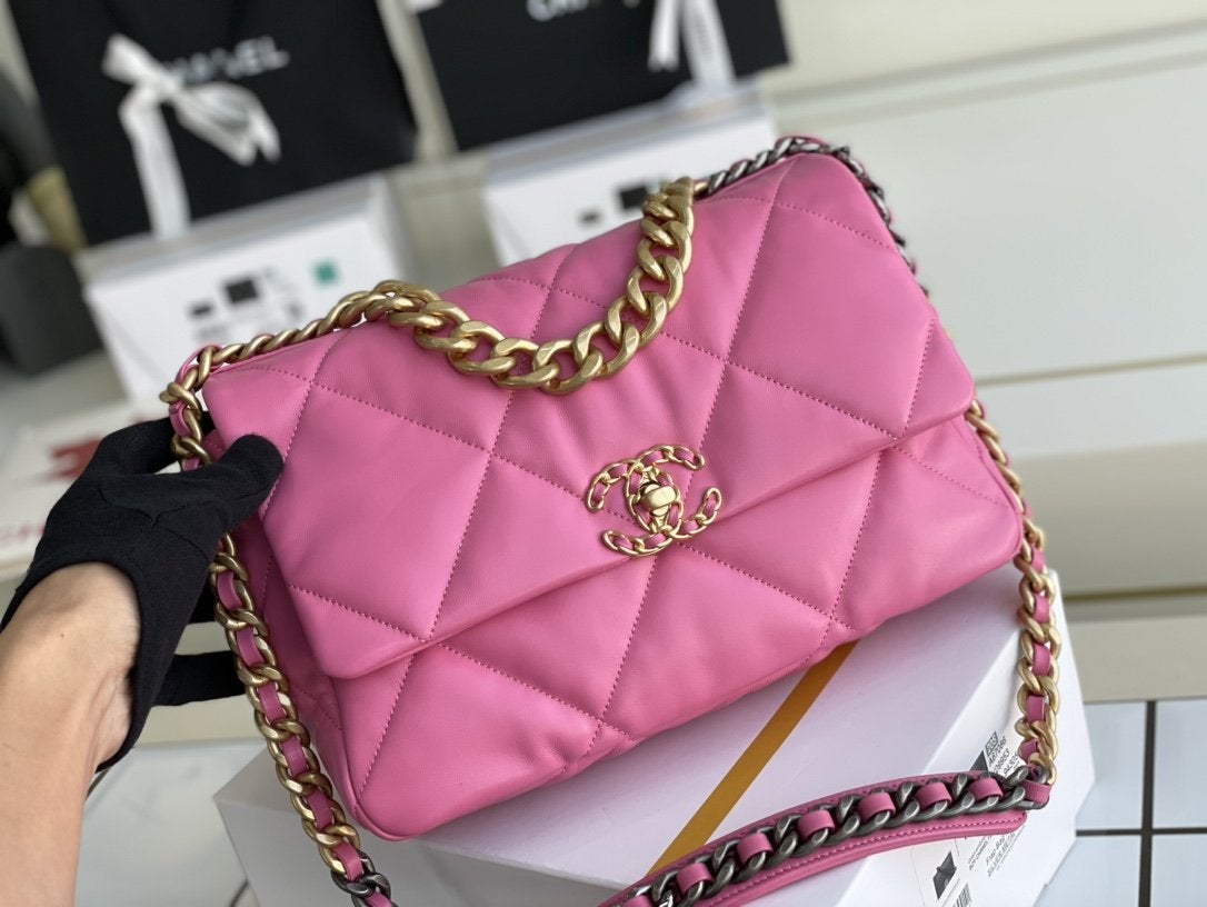 19 Klapptasche 26 Rosa Lammleder 
