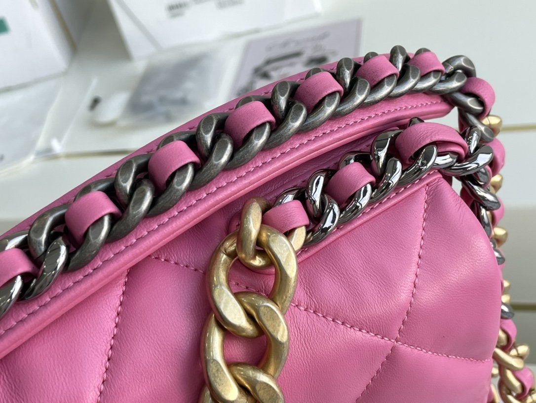 19 Klapptasche 26 Rosa Lammleder 
