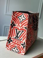 LV CRAFTY ONTHEGO GM CREAM AND RED MONOGRAM GIANT CANVAS