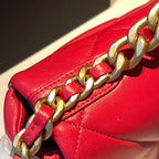 19 Klapptasche 26 Rotes Ziegenleder