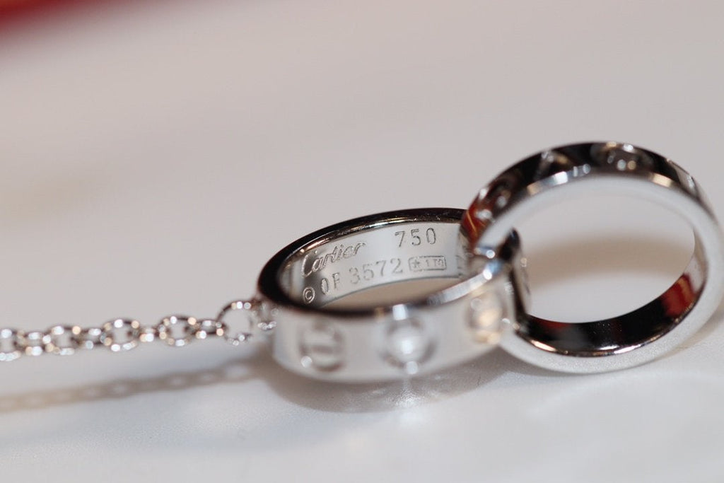 ®Jewelicorn®ラブネックレス ピンクゴールド＆シルバー