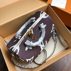 SPEEDY BANDOULIERE 30 BRAUN-WEISS RIESENMONOGRAMM-LEINWAND