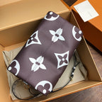 SPEEDY BANDOULIERE 30 BRAUN-WEISS RIESENMONOGRAMM-LEINWAND