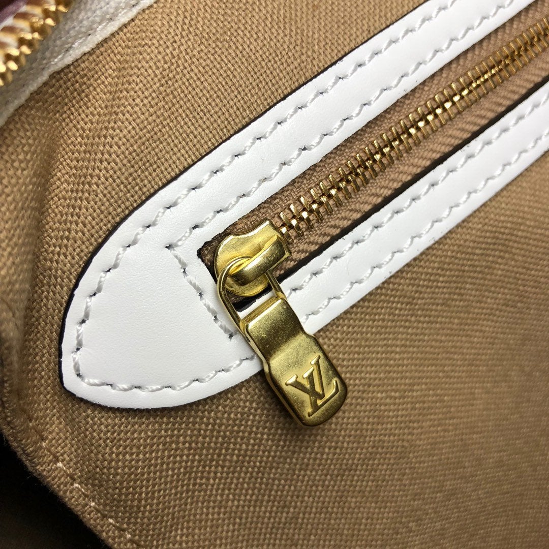 SPEEDY BANDOULIERE 30 BRAUN-WEISS RIESENMONOGRAMM-LEINWAND