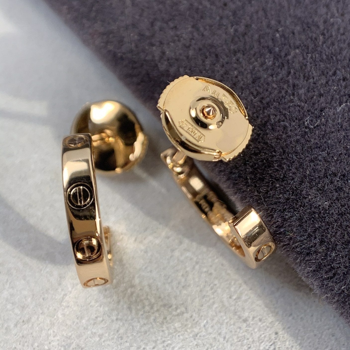 ¡®Jewelicorn¡¯LOVE EARRINGS 2.65MM PINK GOLD