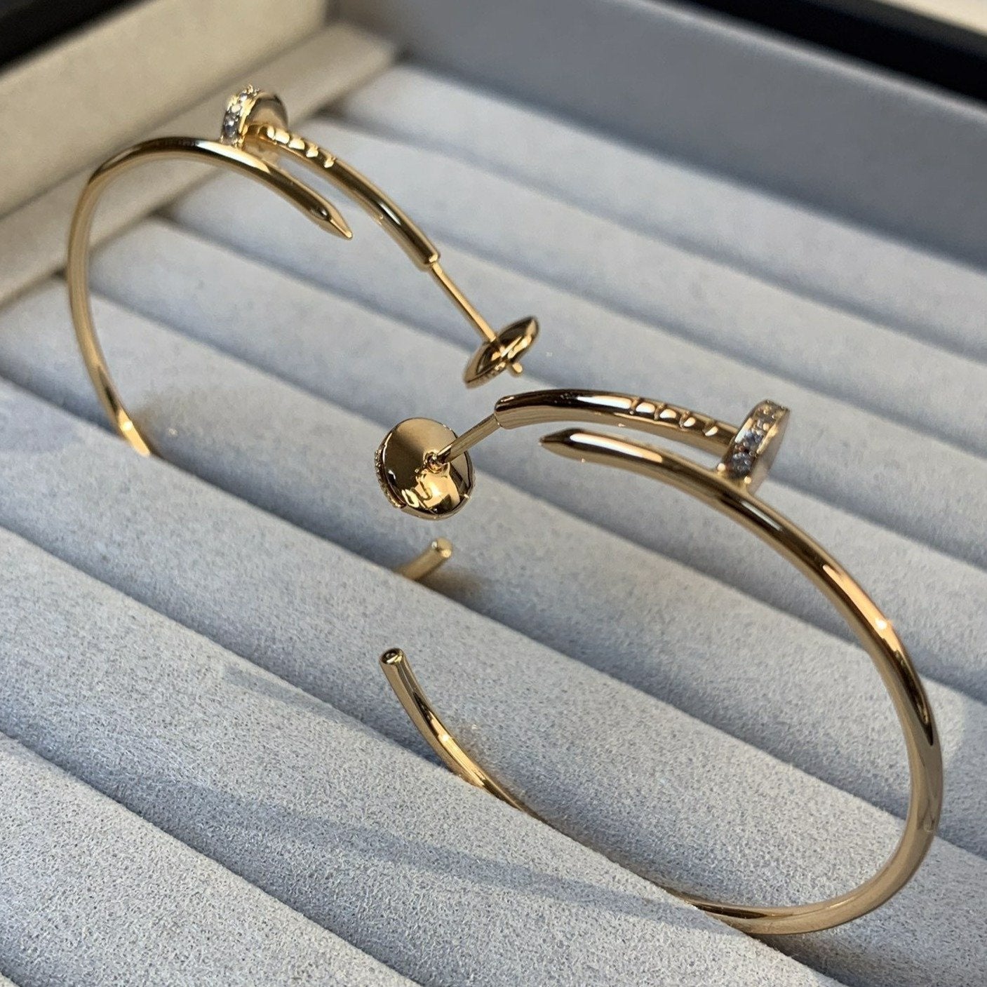 ¡®Jewelicorn¡¯JUSTE EARRINGS GOLD DIAMONDS 1.8MM