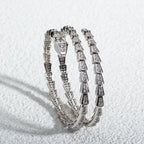 ¡®Jewelicorn¡¯SERPENTI BRACELET SILVER DIAMOND DOUBLE ROW