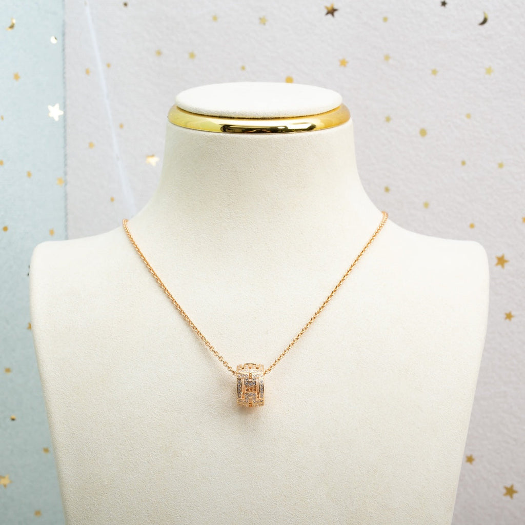 ¡®Jewelicorn¡¯PARENTESI NECKLACE PINK GOLD DIAMOND