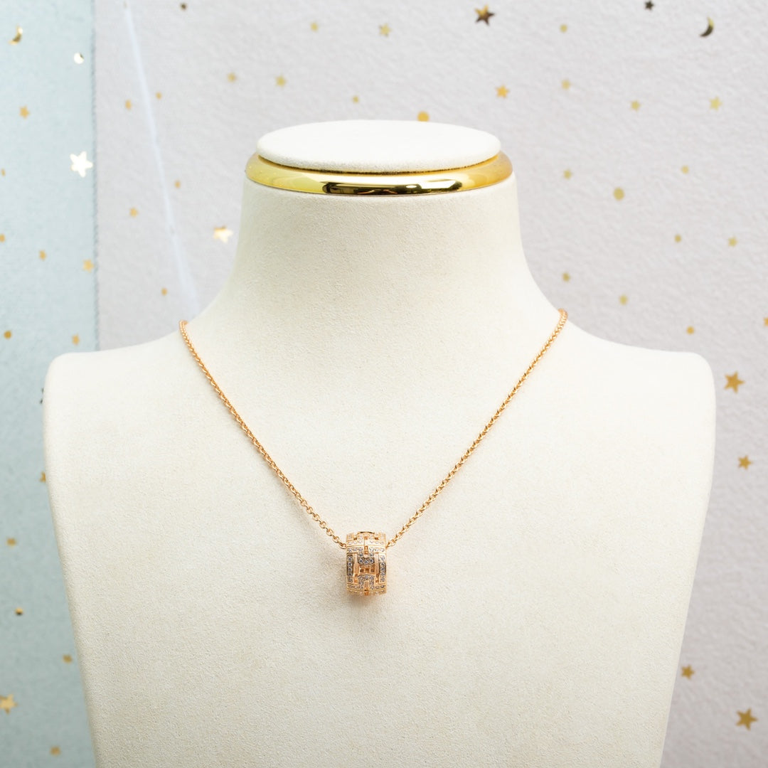 ¡®Jewelicorn¡¯PARENTESI NECKLACE PINK GOLD DIAMOND