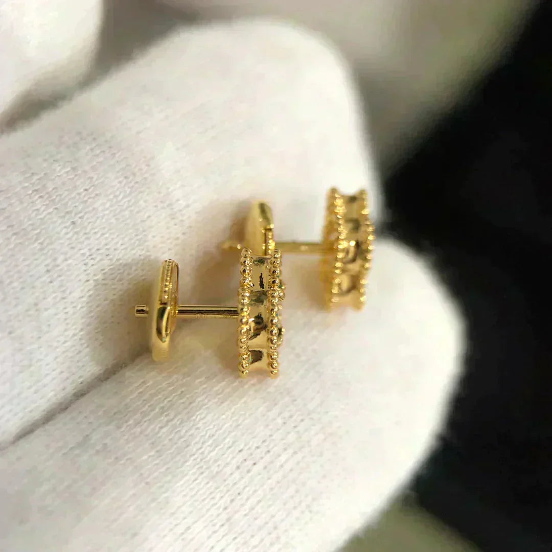 ®Jewelicorn®クローバーミニ9.5mmマラカイトイヤリング