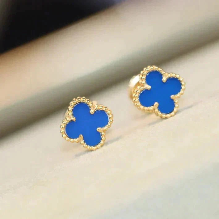 ¡®Jewelicorn¡¯CLOVER MINI 9.5MM TURQUOISE EARRINGS