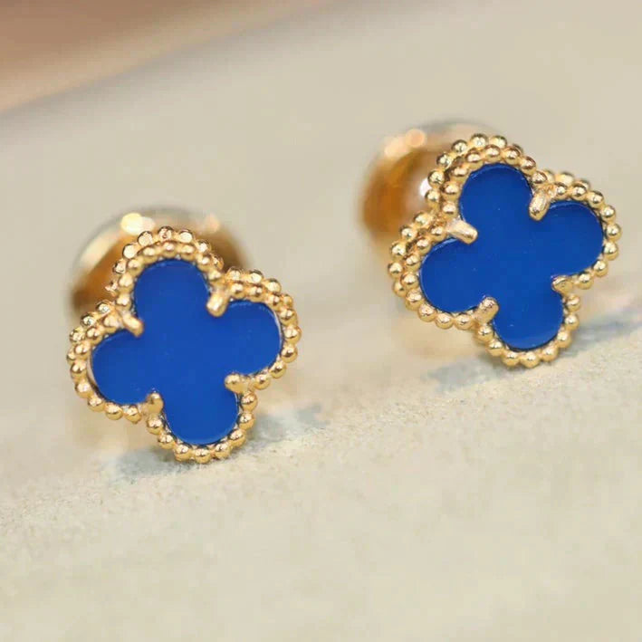 ¡®Jewelicorn¡¯CLOVER MINI 9.5MM TURQUOISE EARRINGS