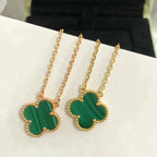 ¡®Jewelicorn¡¯CLOVER 15MM MALACHITE SINGLE FLOWER  NECKLACE