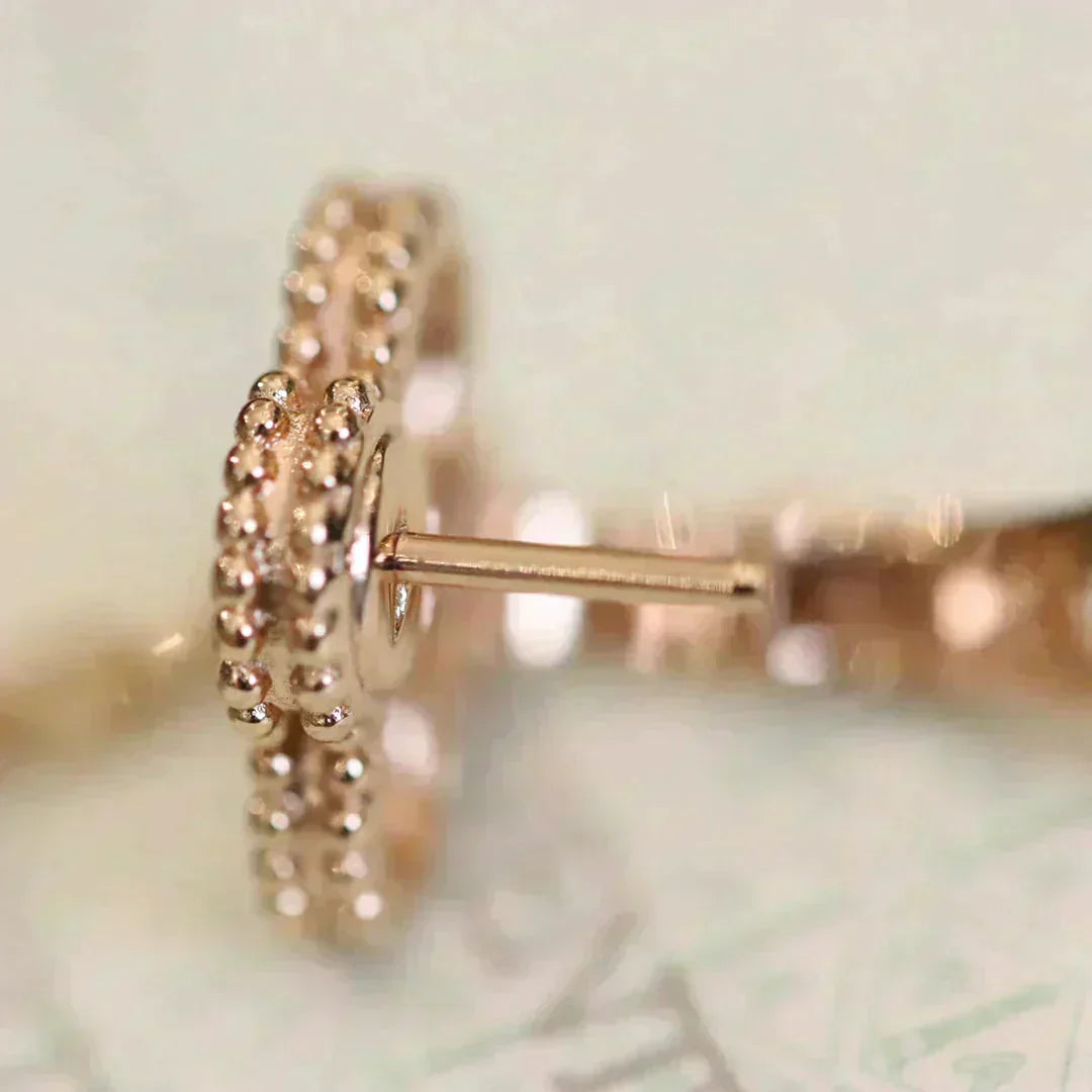 ®Jewelicorn®クローバー ミディアム 1モチーフ フルダイヤモンド イヤリング