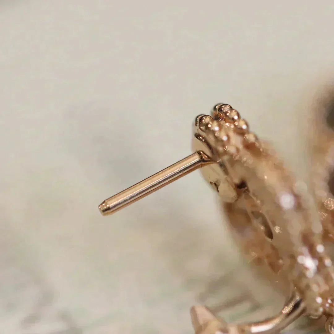 ®Jewelicorn®クローバー ミディアム 1モチーフ フルダイヤモンド イヤリング