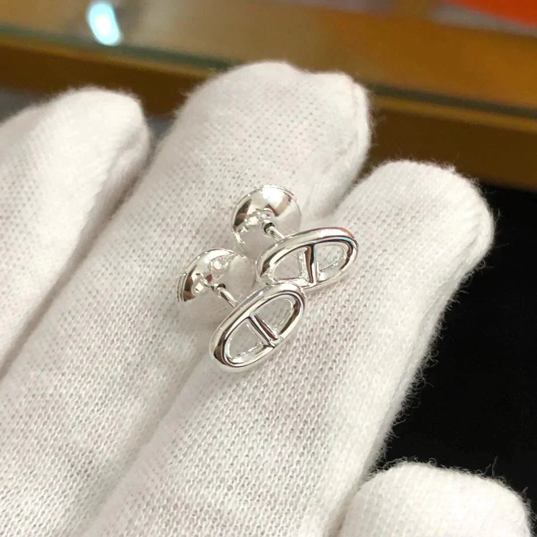 ¡®Jewelicorn¡¯CHAINE SMALL EARRINGS GOLD AND SILVER