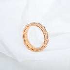 ¡®Jewelicorn¡¯SERPENTI RING PINK GOLD DIAMOND PAVED 3MM