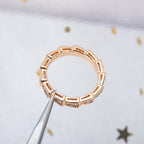 ¡®Jewelicorn¡¯SERPENTI RING PINK GOLD DIAMOND PAVED 3MM
