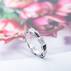 ¡®Jewelicorn¡¯SERPENTI RING SILVER  DIAMOND BLACK MOP 3MM