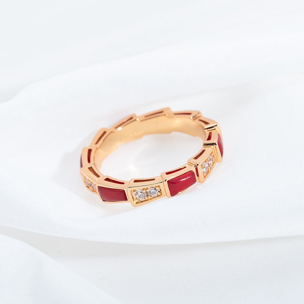 ¡®Jewelicorn¡¯SERPENTI RING PINK GOLD CARNELIAN DIAMOND 3MM