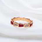 ¡®Jewelicorn¡¯SERPENTI RING PINK GOLD CARNELIAN DIAMOND 3MM