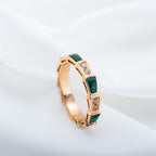 ¡®Jewelicorn¡¯SERPENTI RING PINK GOLD MALACHITE DIAMOND 3MM