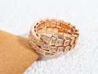 ¡®Jewelicorn¡¯SERPENTI RING PINK GOLD DIAMOND DOUBLE ROW