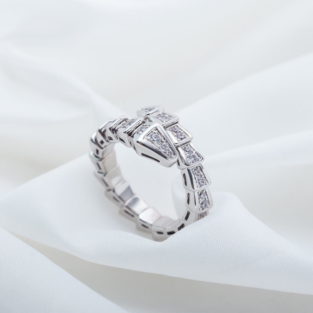 ¡®Jewelicorn¡¯SERPENTI RING SILVER DIAMOND PAVED 4MM