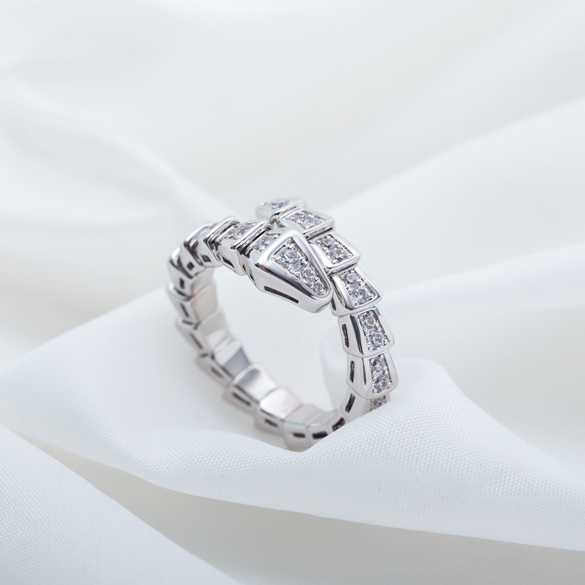 ¡®Jewelicorn¡¯SERPENTI RING SILVER DIAMOND PAVED 4MM