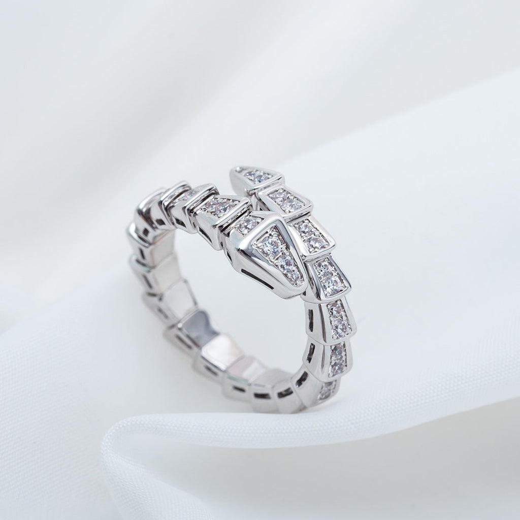 ¡®Jewelicorn¡¯SERPENTI RING SILVER DIAMOND PAVED 4MM