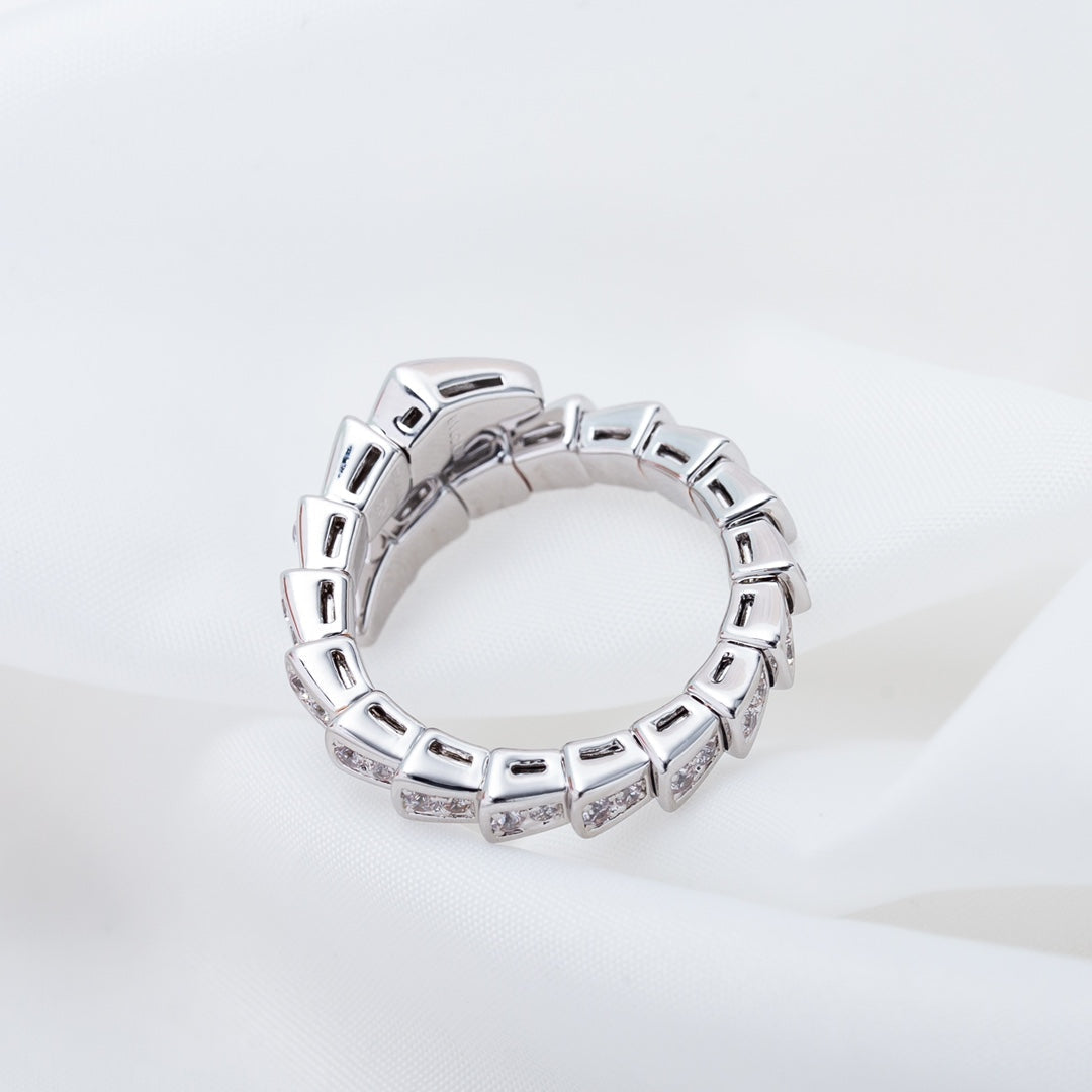¡®Jewelicorn¡¯SERPENTI RING SILVER DIAMOND PAVED 4MM