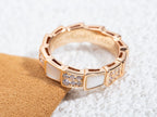 ¡®Jewelicorn¡¯SERPENTI RING PINK GOLD MOP DIAMOND PAVED 4MM