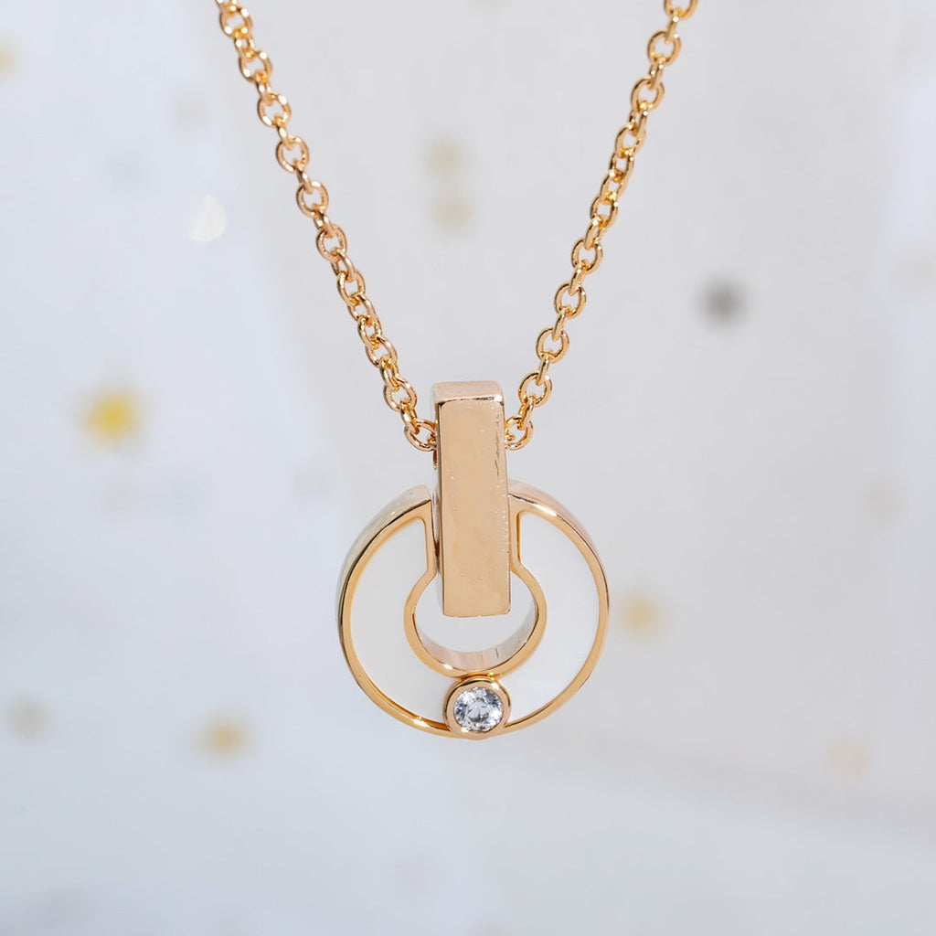 ¡®Jewelicorn¡¯GARI NECKLACE PINK GOLD MOP