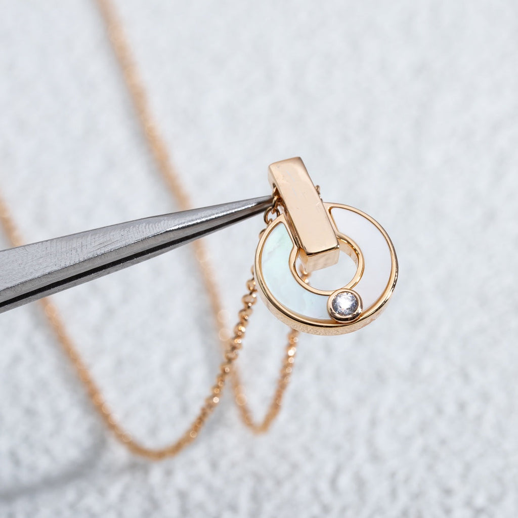 ¡®Jewelicorn¡¯GARI NECKLACE PINK GOLD MOP