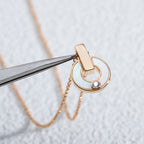 ¡®Jewelicorn¡¯GARI NECKLACE PINK GOLD MOP