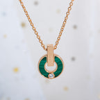 ¡®Jewelicorn¡¯GARI NECKLACE PINK GOLD MALACHITE
