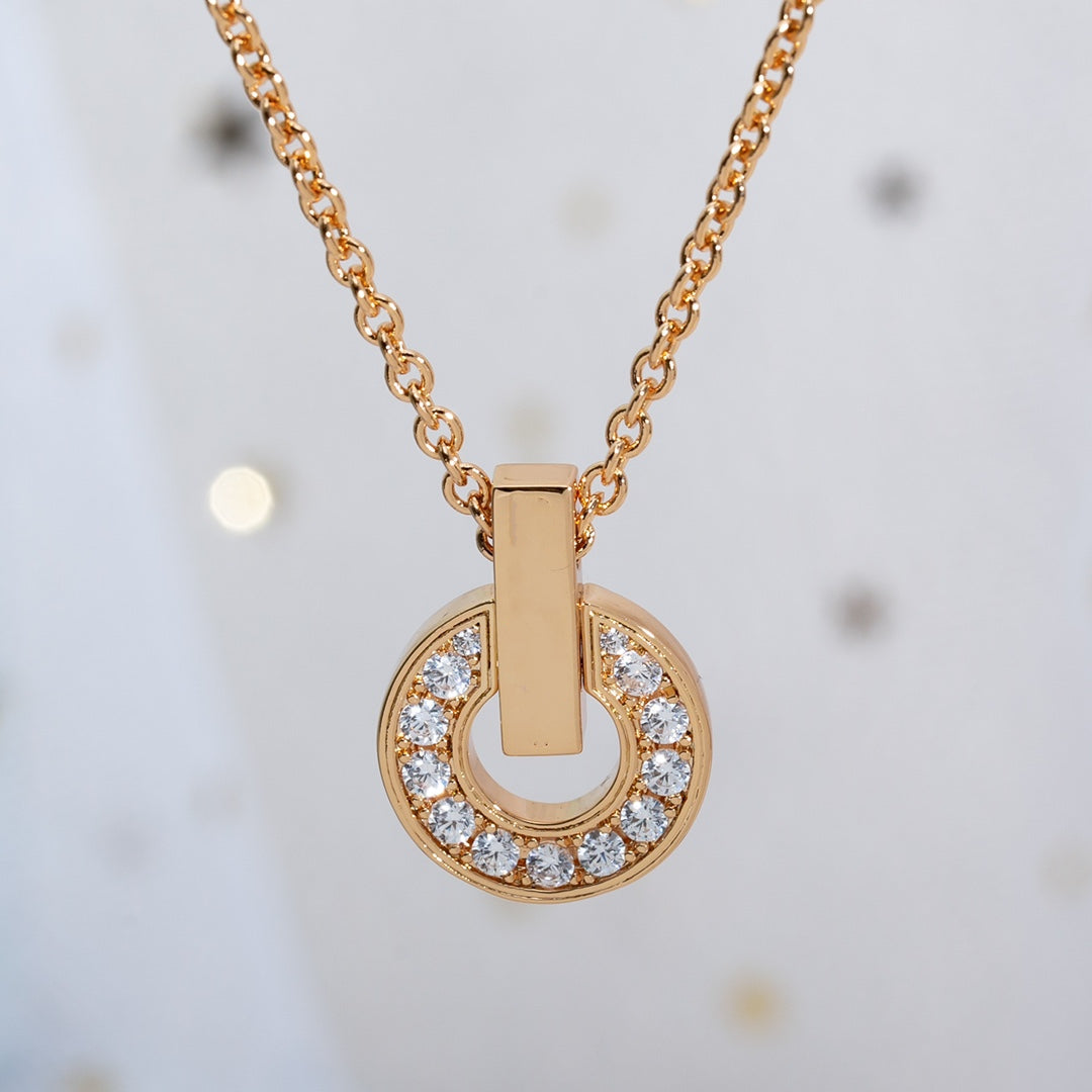 ¡®Jewelicorn¡¯GARI NECKLACE PINK GOLD DIAMOND