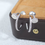 ¡®Jewelicorn¡¯JUSTE EARRINGS 12.75MM SILVER DIAMOND
