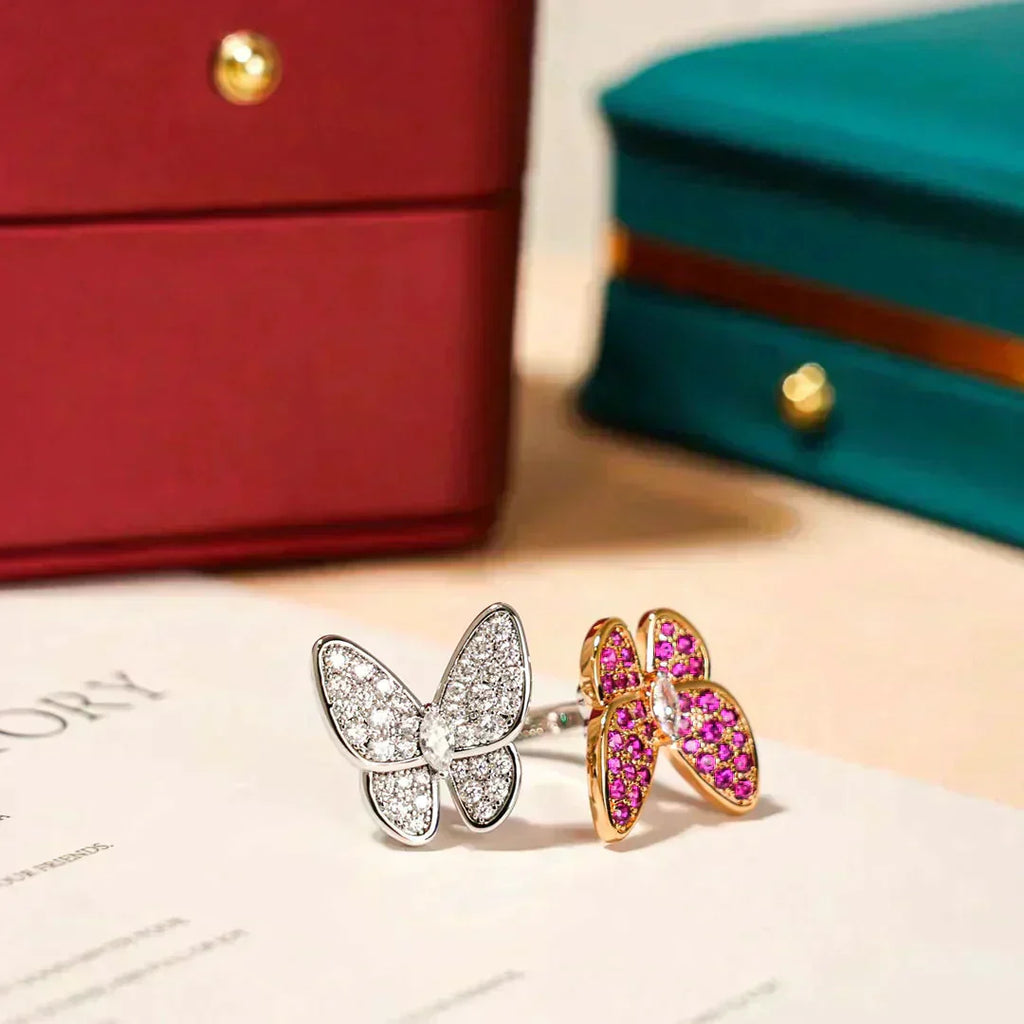 ¡®Jewelicorn¡¯TWIN BUTTERFLY DIAMOND RING