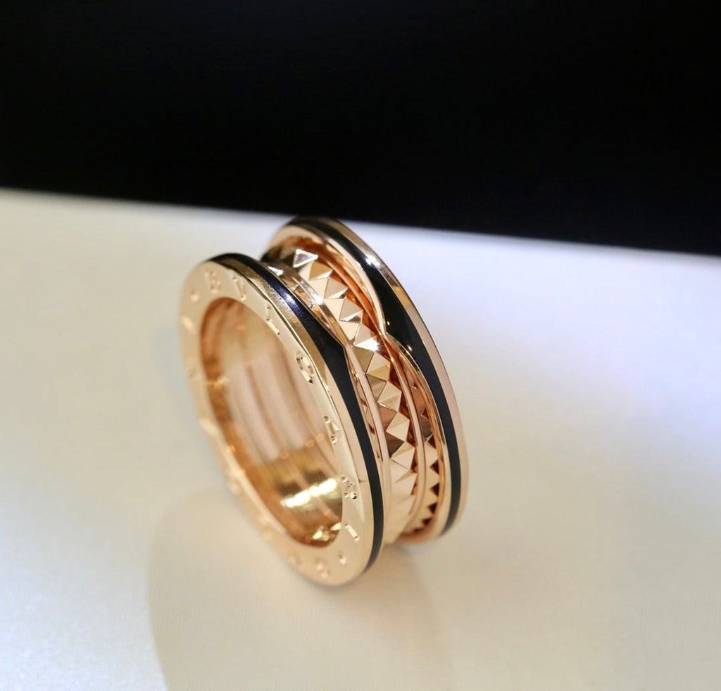 ¡®Jewelicorn¡¯ZERO 1 PINK GOLD BLACK CERAMIC RING