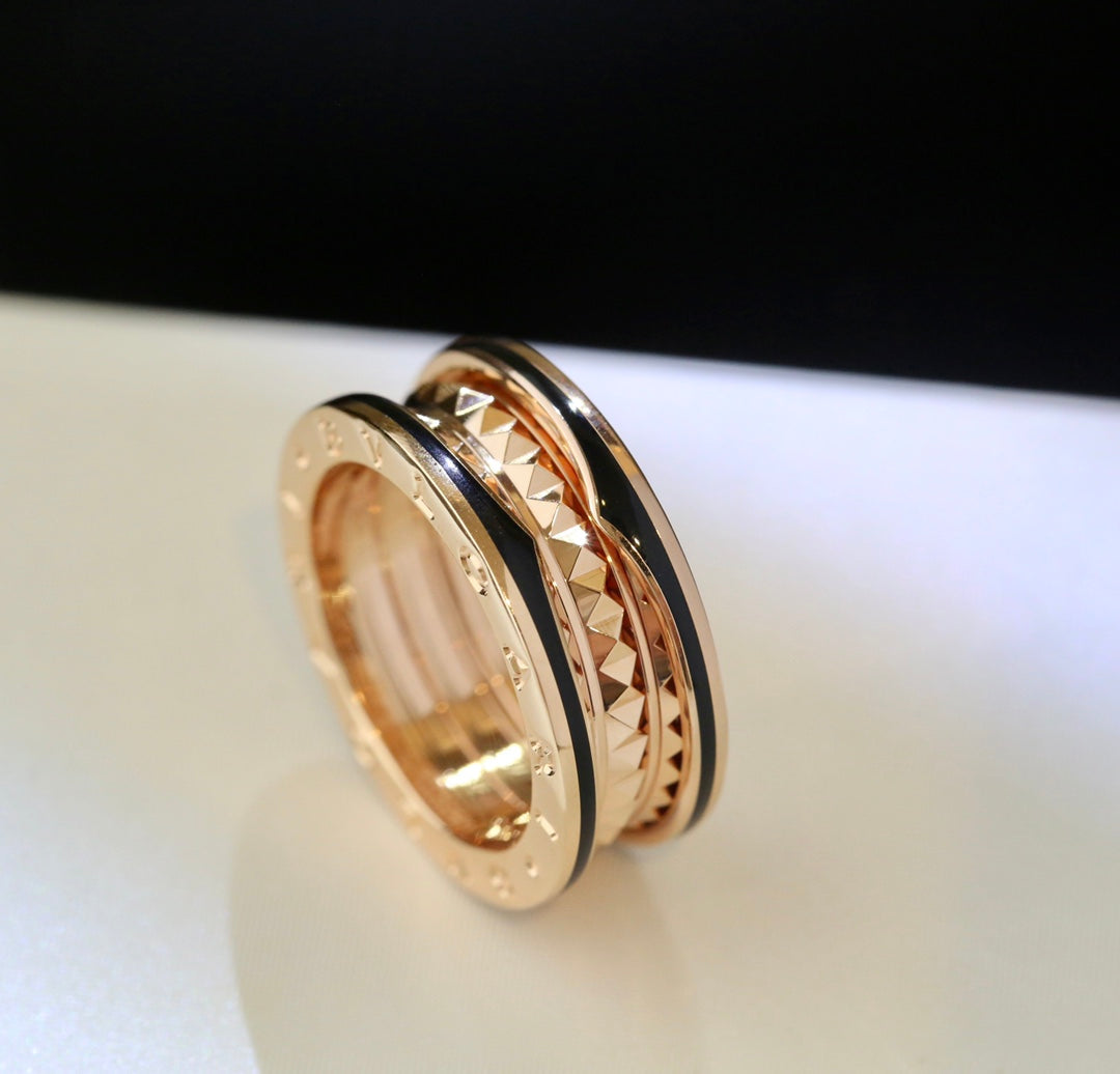 ¡®Jewelicorn¡¯ZERO 1 PINK GOLD BLACK CERAMIC RING