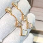 ¡®Jewelicorn¡¯DREAM EARRINGS 3 MOTIFS DIAMOND MOP PINK GOLD