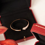 ¡®Jewelicorn¡¯PANTHERE ROSE GOLD DIAMOND OPEN BRACELET